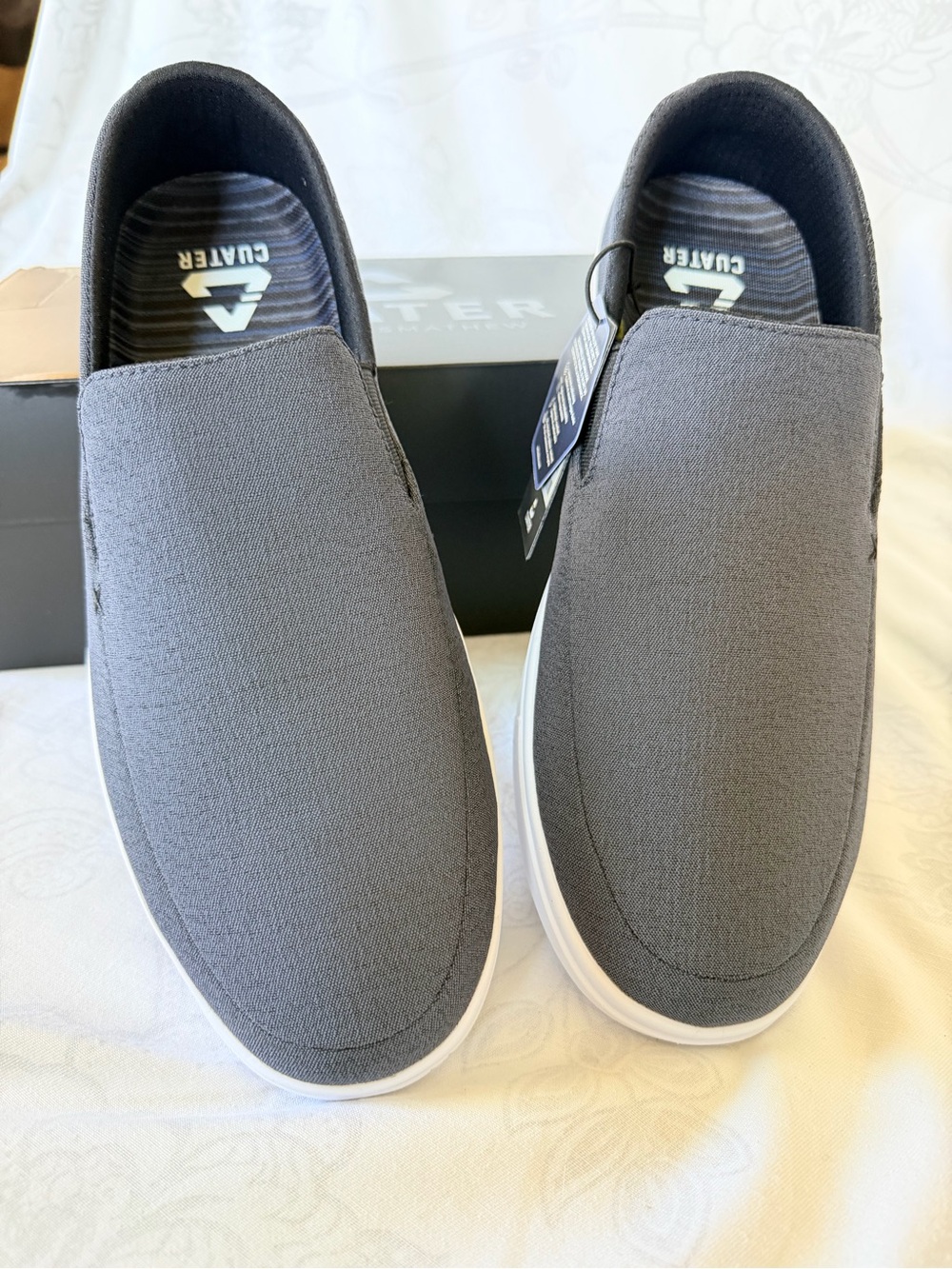 Cuater by Travis Mathew Men's Slip-On Canvas Loafers in Black, Size 12